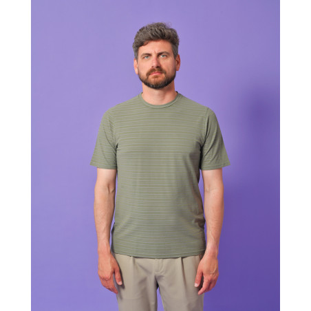 T-shirt en coton vert Alpha Studio