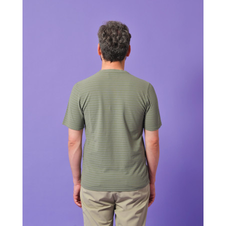 T-shirt en coton vert Alpha Studio