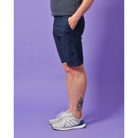 Short bleu en coton Alpha Studio