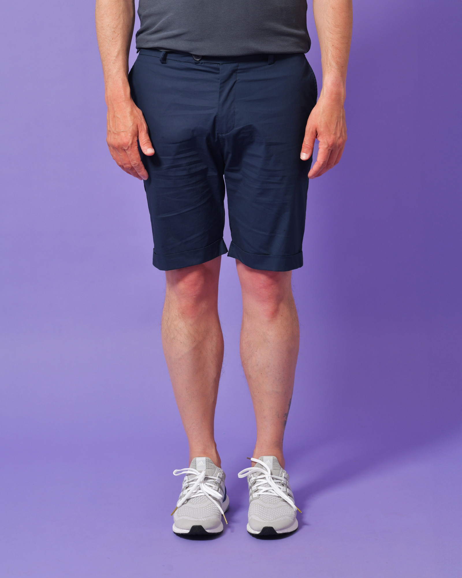 Short bleu en coton Alpha Studio