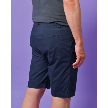 Short bleu en coton Alpha Studio