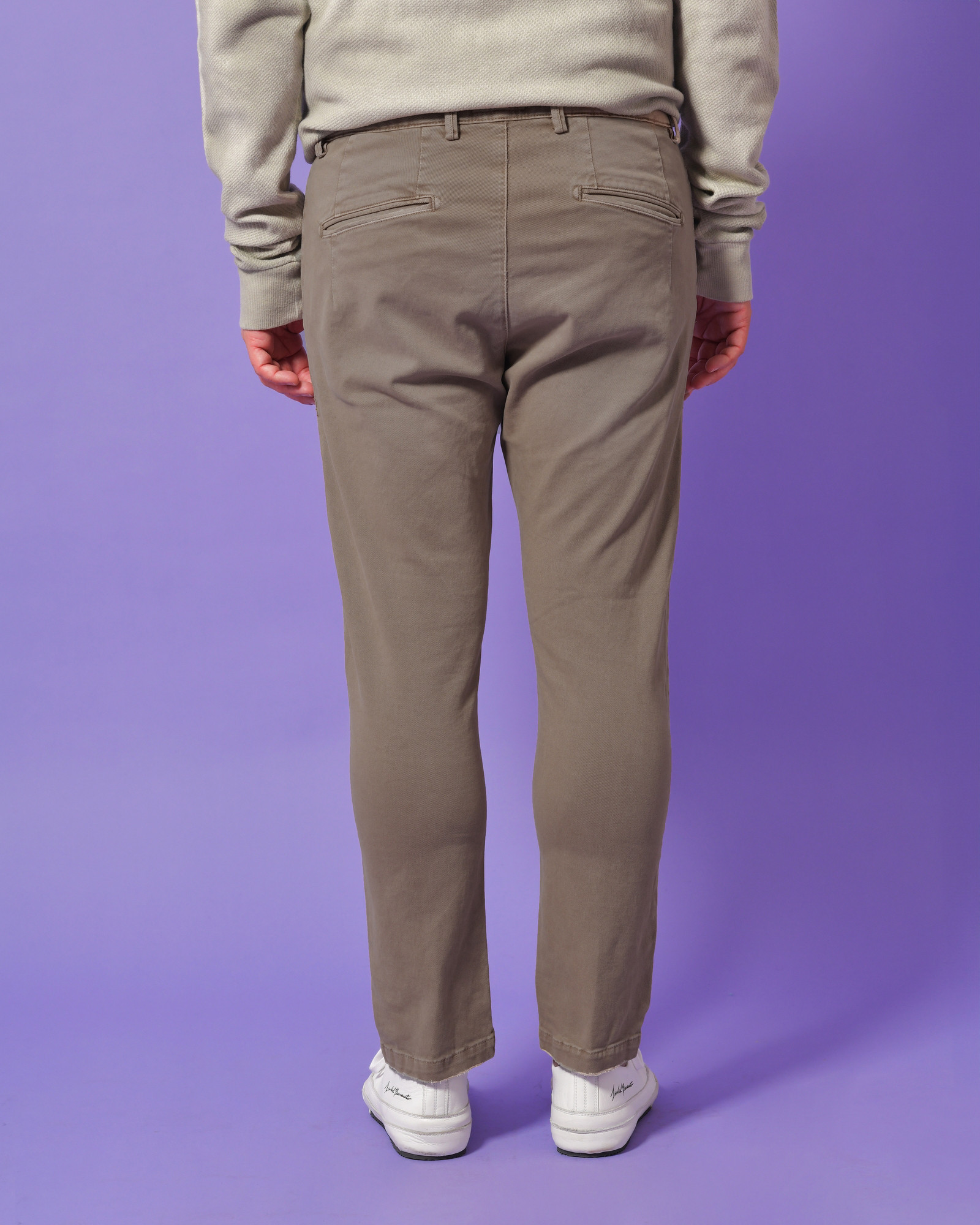 Jean en coton taupe Low Brand