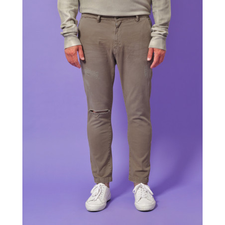 Jean en coton taupe Low Brand