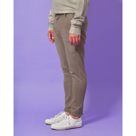 Jean en coton taupe Low Brand