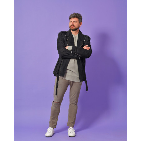 Blouson perfecto en cuir Lords & Fools