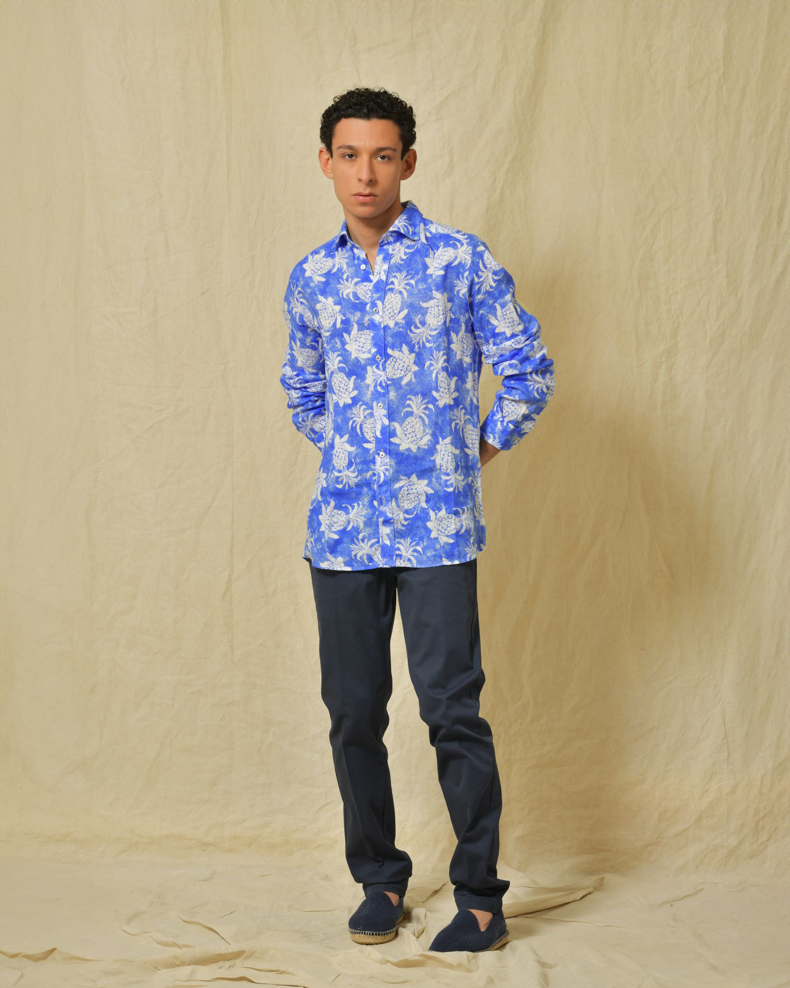 Chemise slim bleue Ploumanac'h