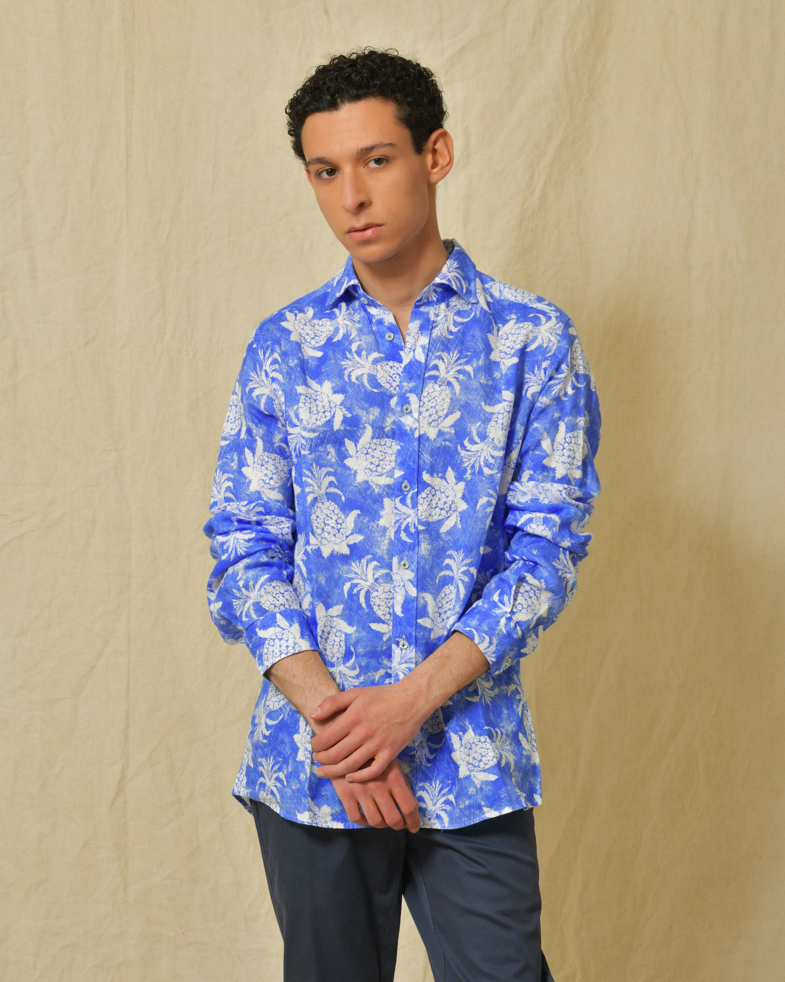 Chemise slim bleue Ploumanac'h