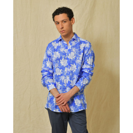 Chemise slim bleue Ploumanac'h
