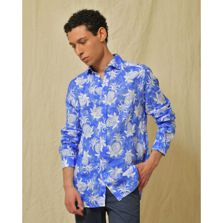 Chemise slim bleue Ploumanac'h