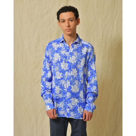 Chemise slim bleue Ploumanac'h