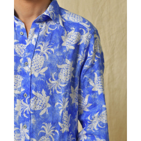 Chemise slim bleue Ploumanac'h