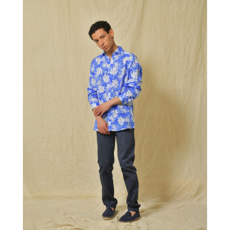 Pantalon en coton bleu AT.P.CO