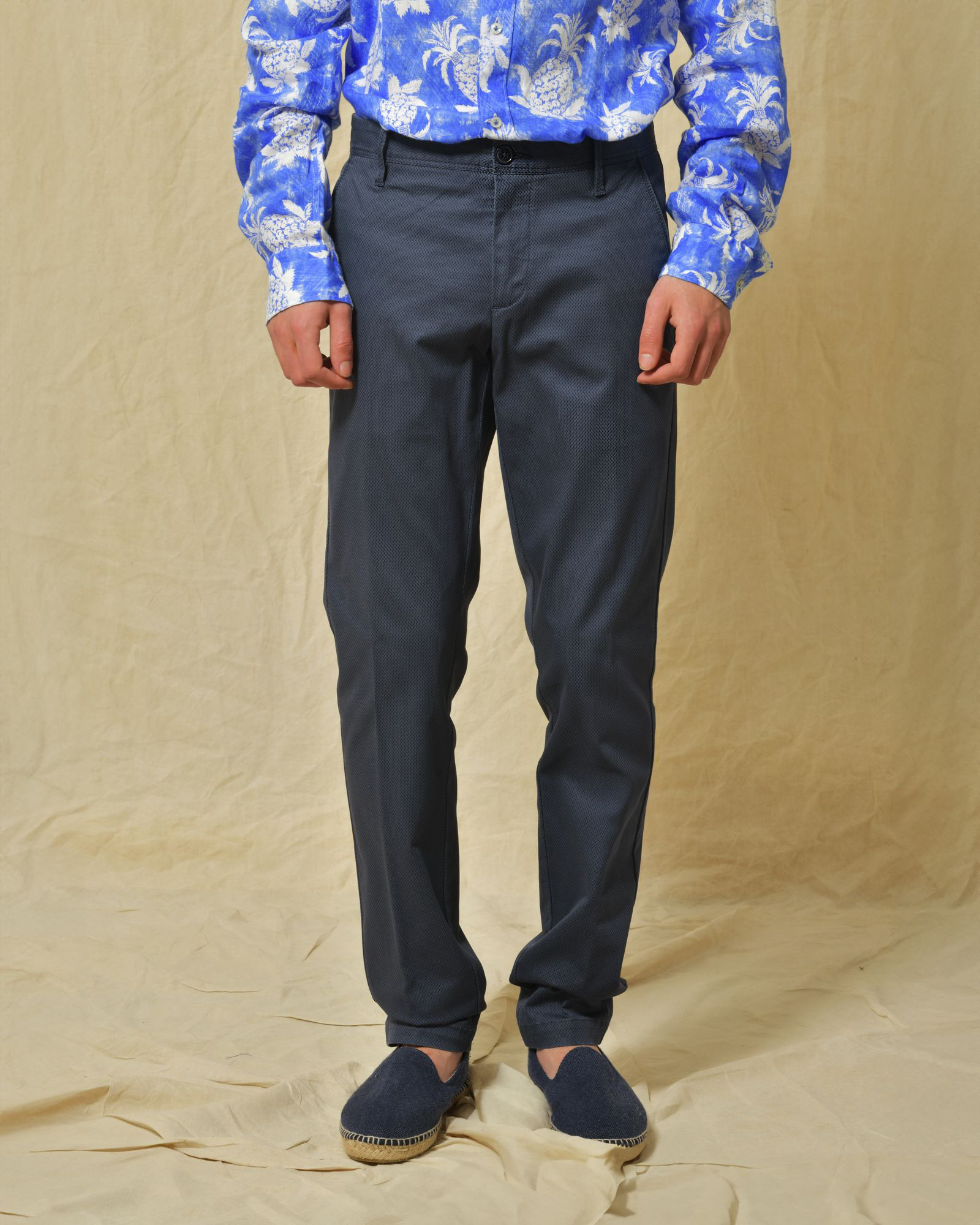 Pantalon en coton bleu AT.P.CO