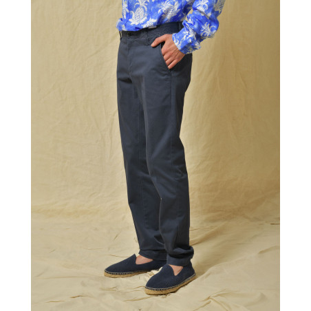 Pantalon en coton bleu AT.P.CO