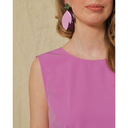 Top sans manches rose Clips