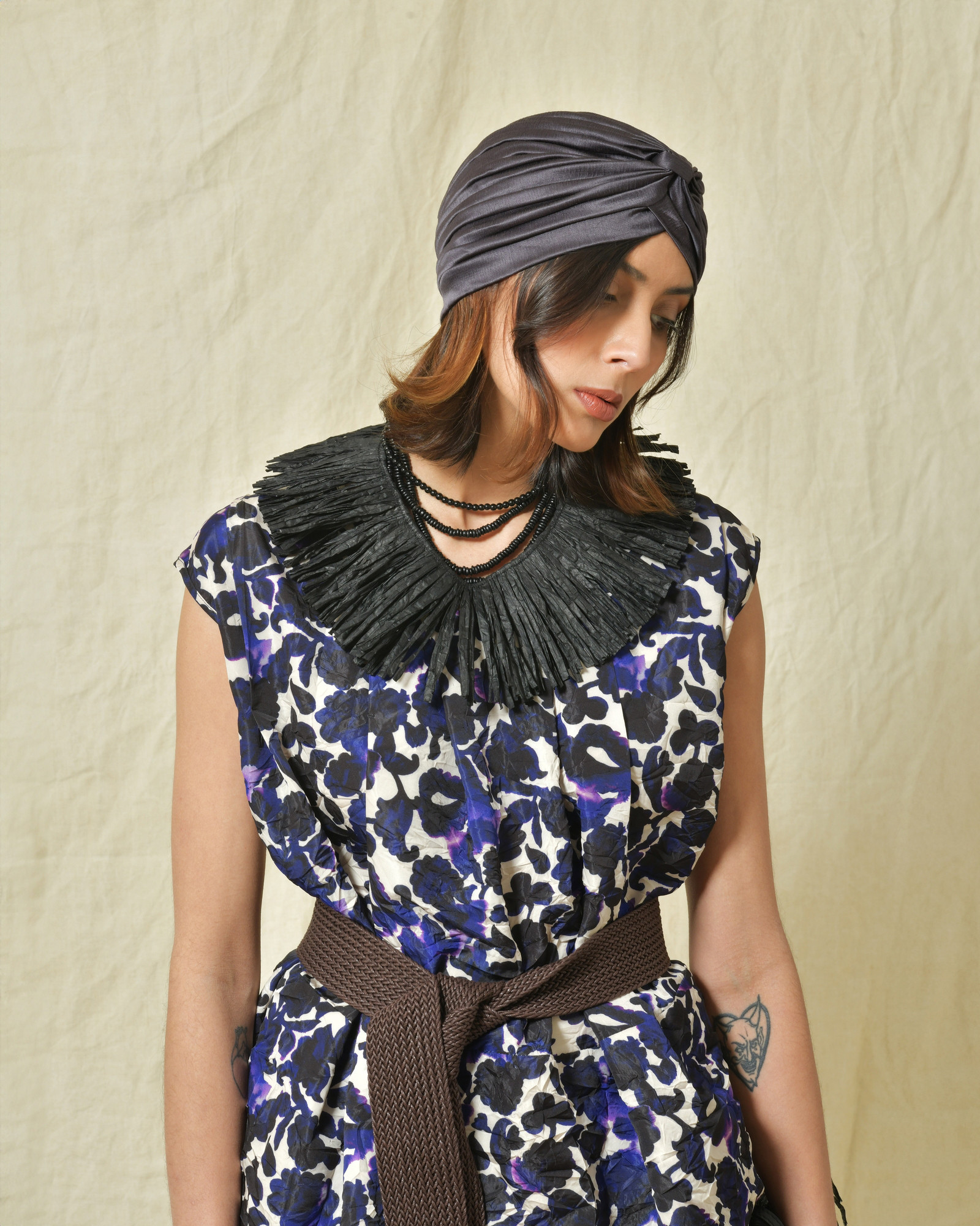 Collier à franges en raphia Liviana Conti