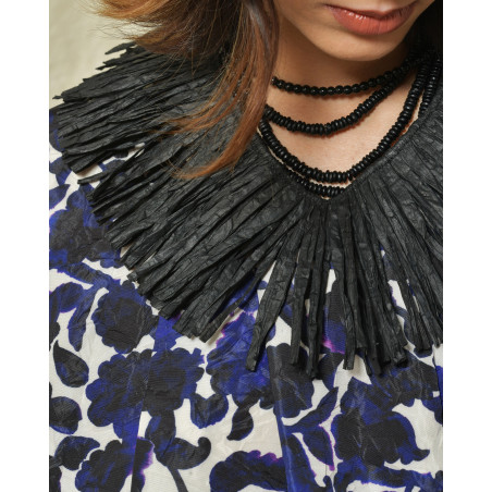 Collier à franges en raphia Liviana Conti