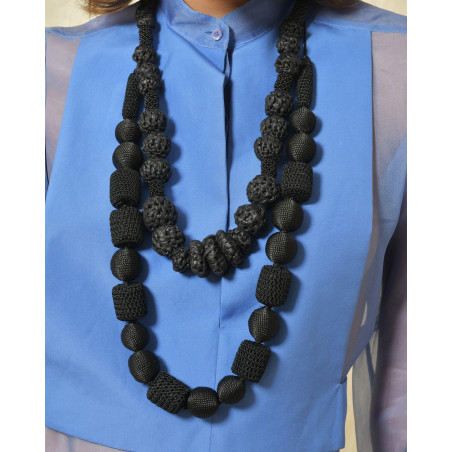 Collier à franges en raphia Liviana Conti