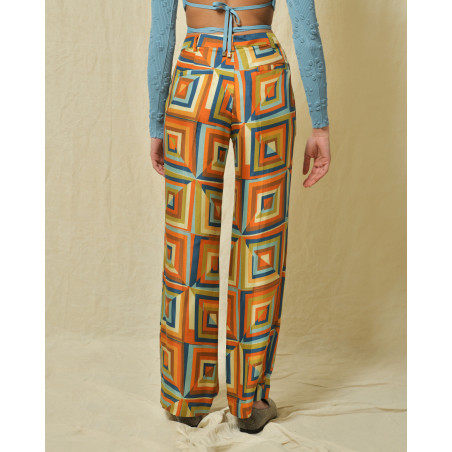 Pantalon à motifs géométrique Co.Go