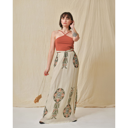 Mini sac à bandoulière en raphia Liviana Conti