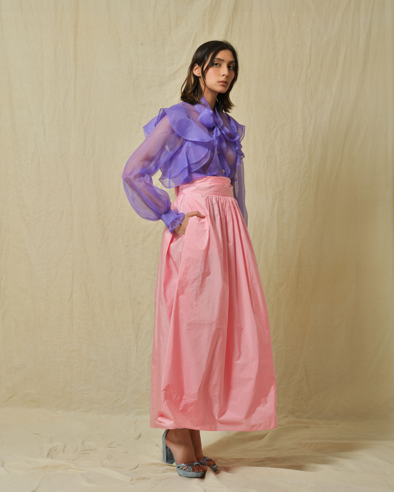 Jupe ouverte rose Co.Go