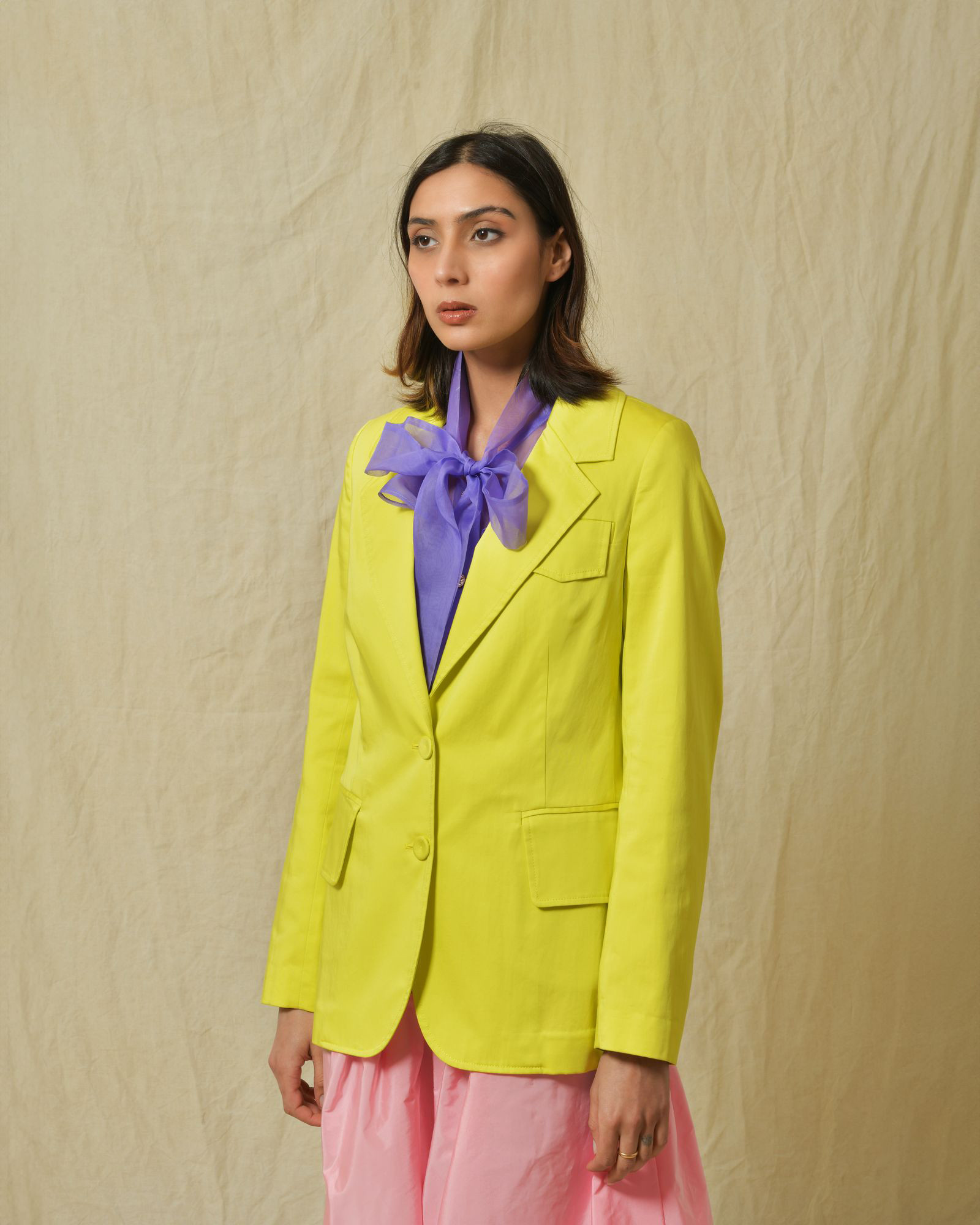 Veste en coton jaune Sfizio