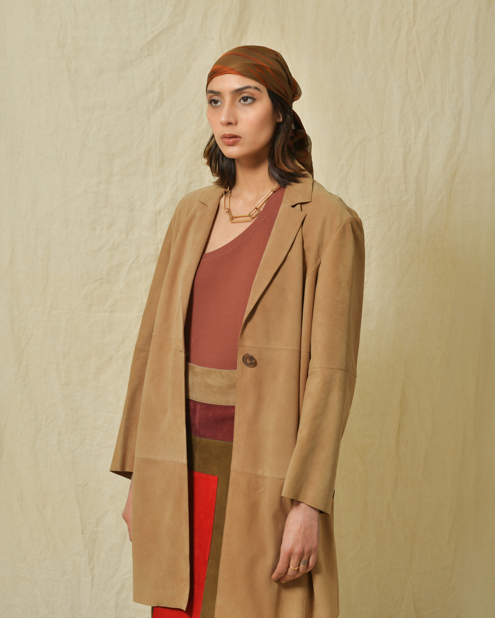 Veste 3/4 daim Gimo's