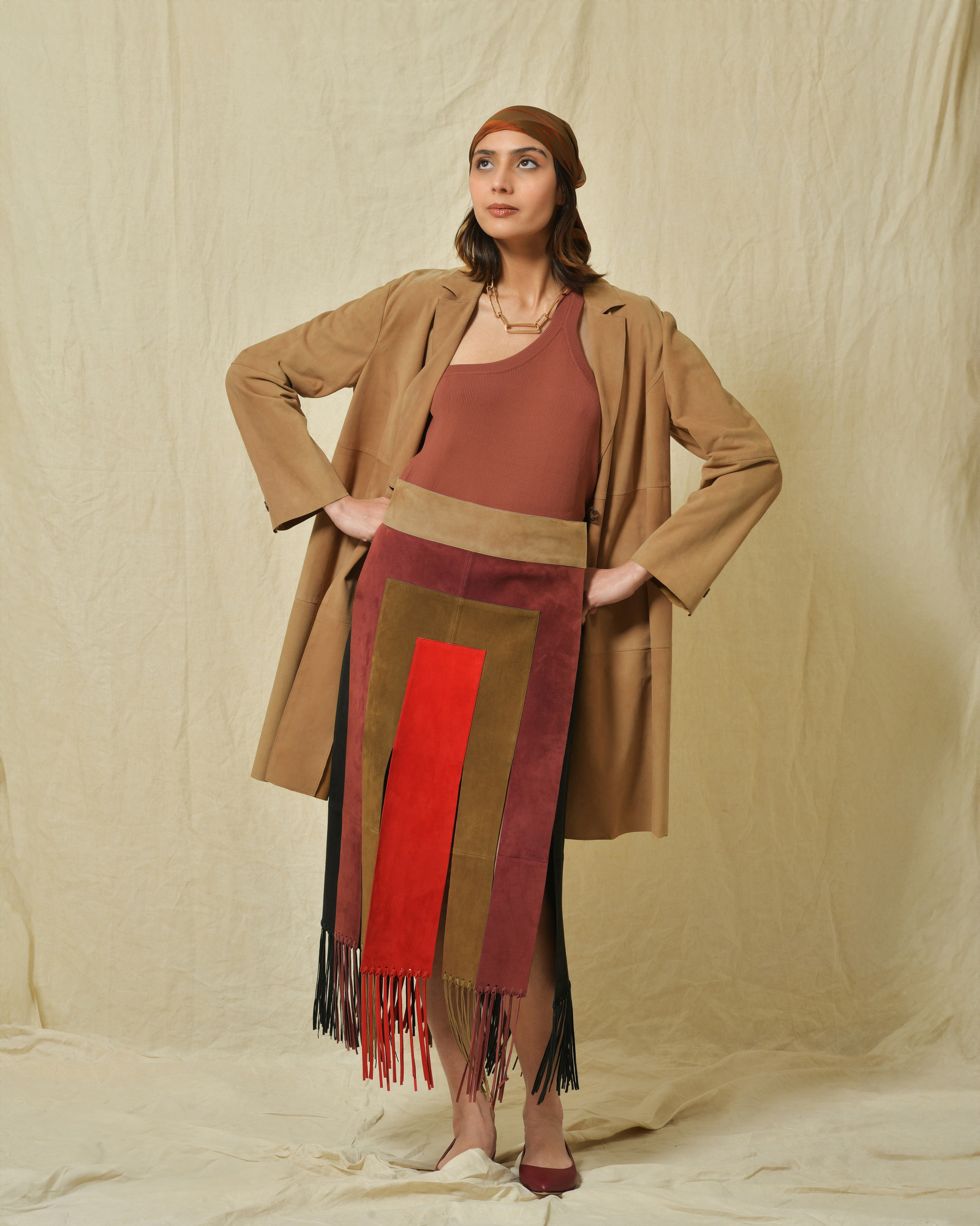 Veste 3/4 daim Gimo's