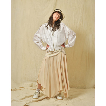 Jupe superposée à carreaux Erika Cavallini