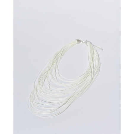 Collier à cordons blancs Clips
