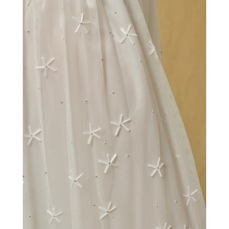 Jupe longue en tulle brodée Lorena Antoniazzi