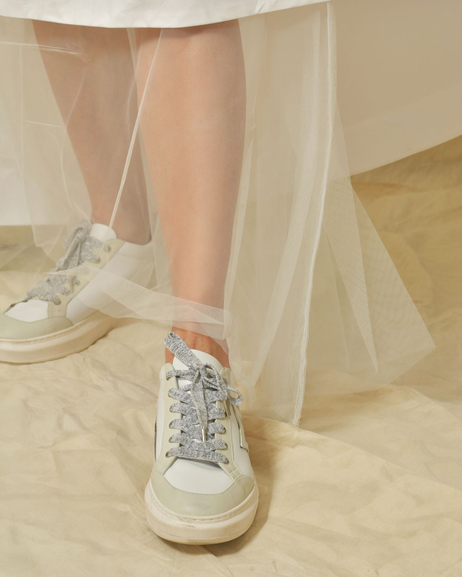 Baskets en cuir à détail étoilé Lorena Antoniazzi