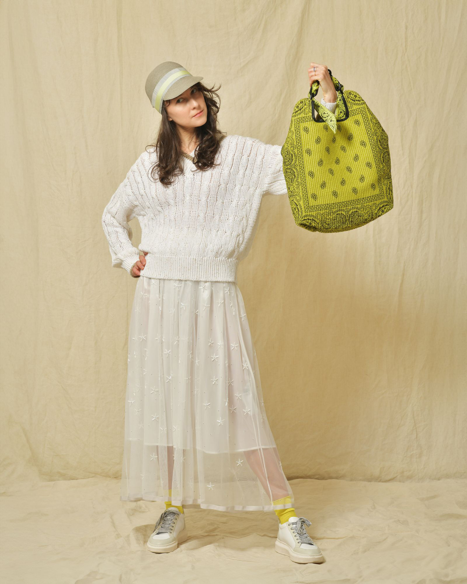 Baskets en cuir à détail étoilé Lorena Antoniazzi