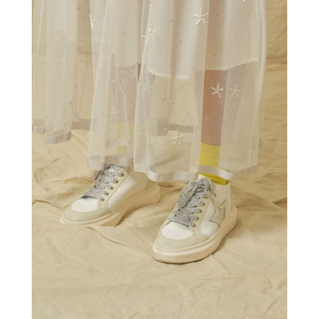 Baskets en cuir à détail étoilé Lorena Antoniazzi