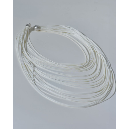 Collier à cordons blancs Clips