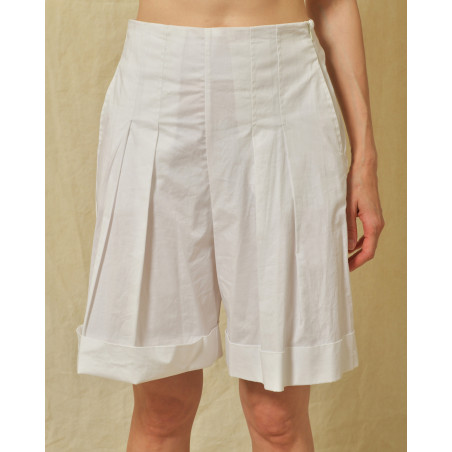 Short en coton blanc Vicario Cinque