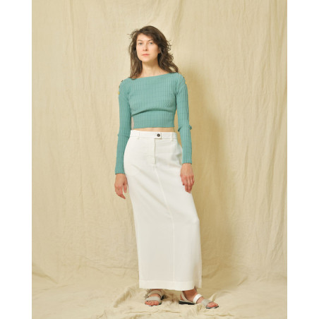 Jupe à fente blanche Co.Go