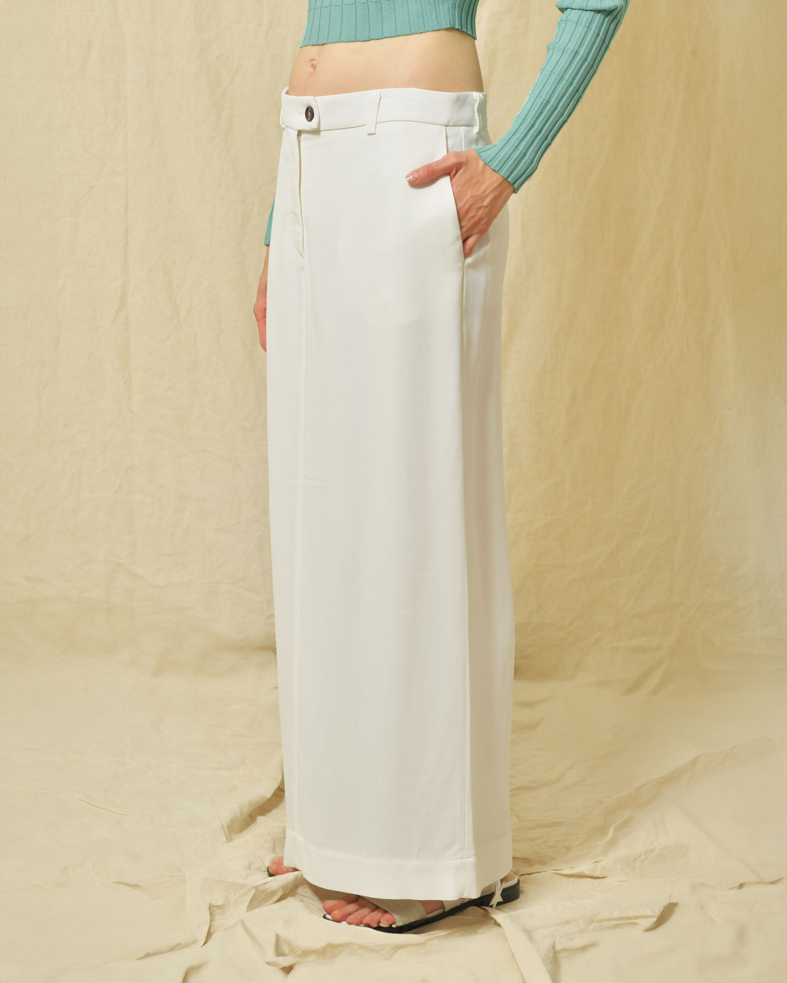 Jupe à fente blanche Co.Go