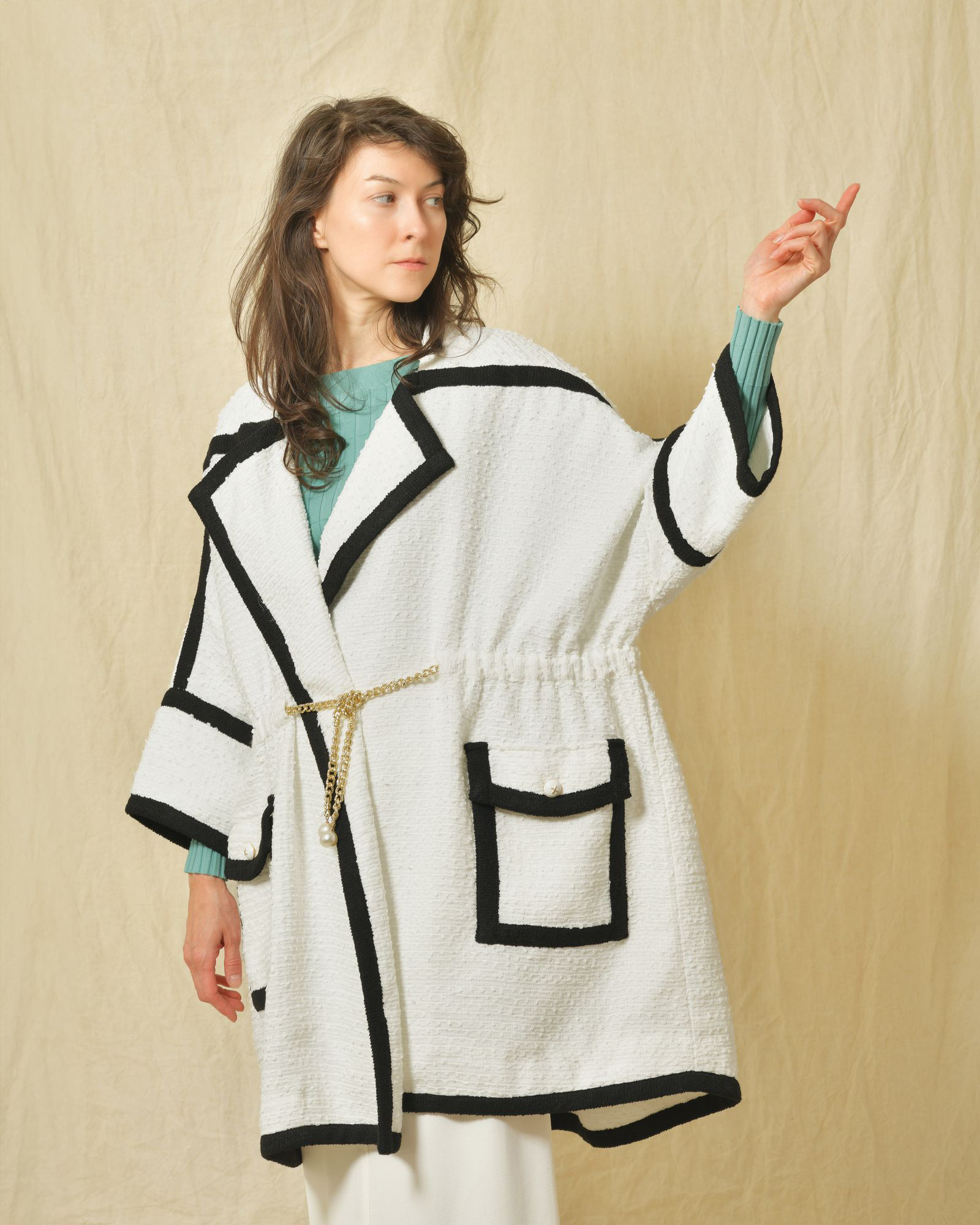 Gilet oversize en tweed Edward Achour