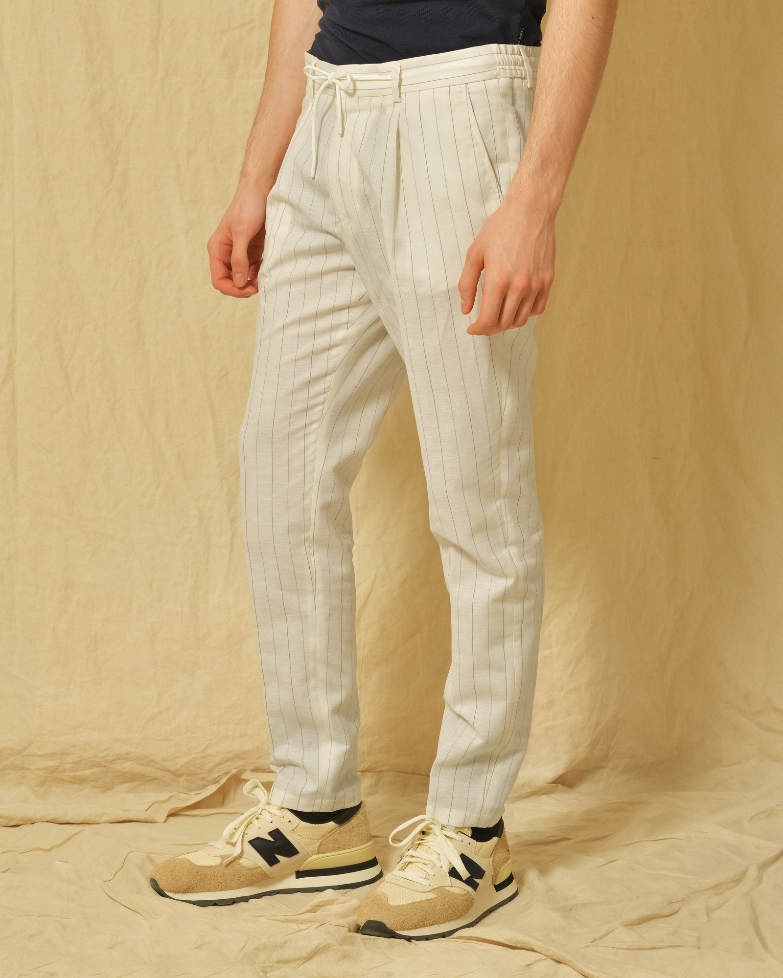 Costume en lin et laine à rayures Manuel Ritz