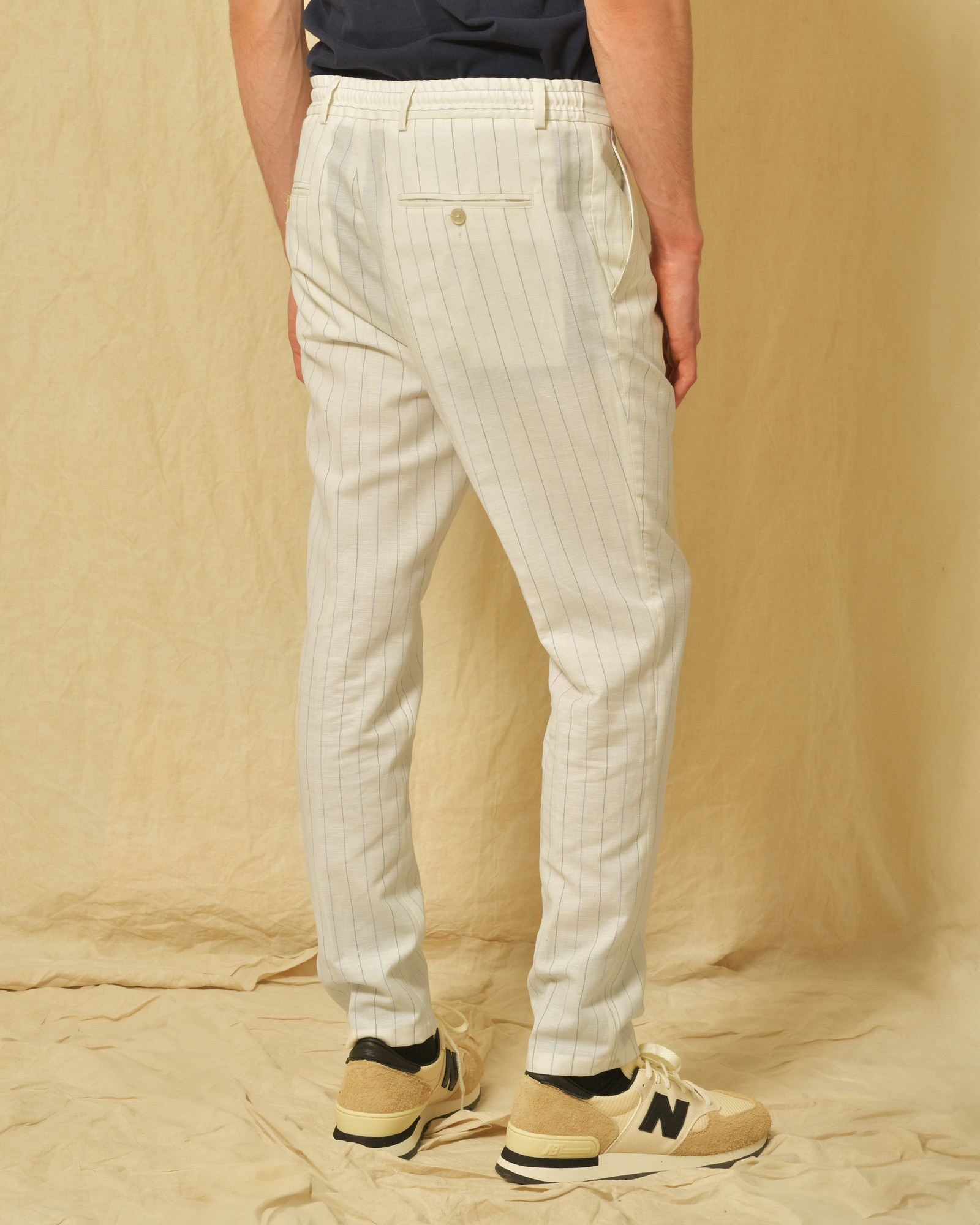 Costume en lin et laine à rayures Manuel Ritz