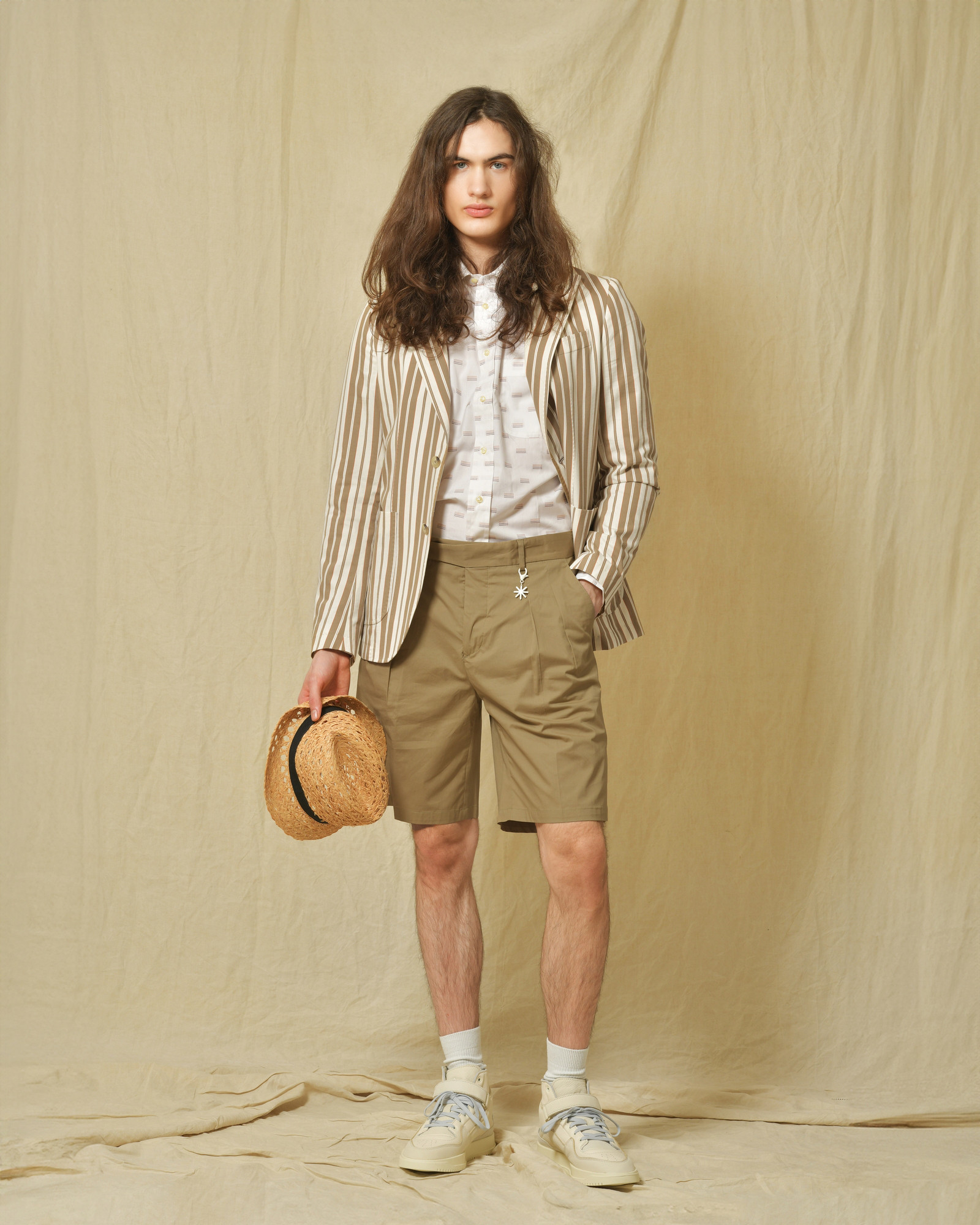 Blazer en coton à rayures Manuel Ritz