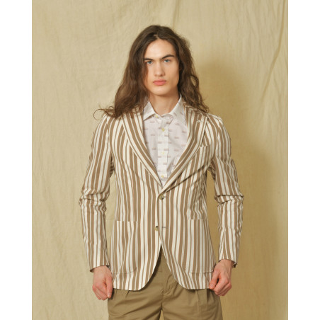 Blazer en coton à rayures Manuel Ritz
