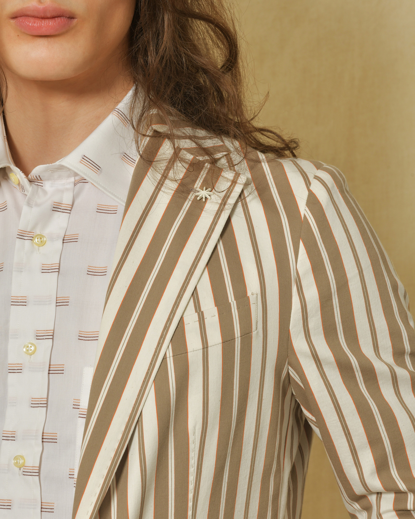 Blazer en coton à rayures Manuel Ritz