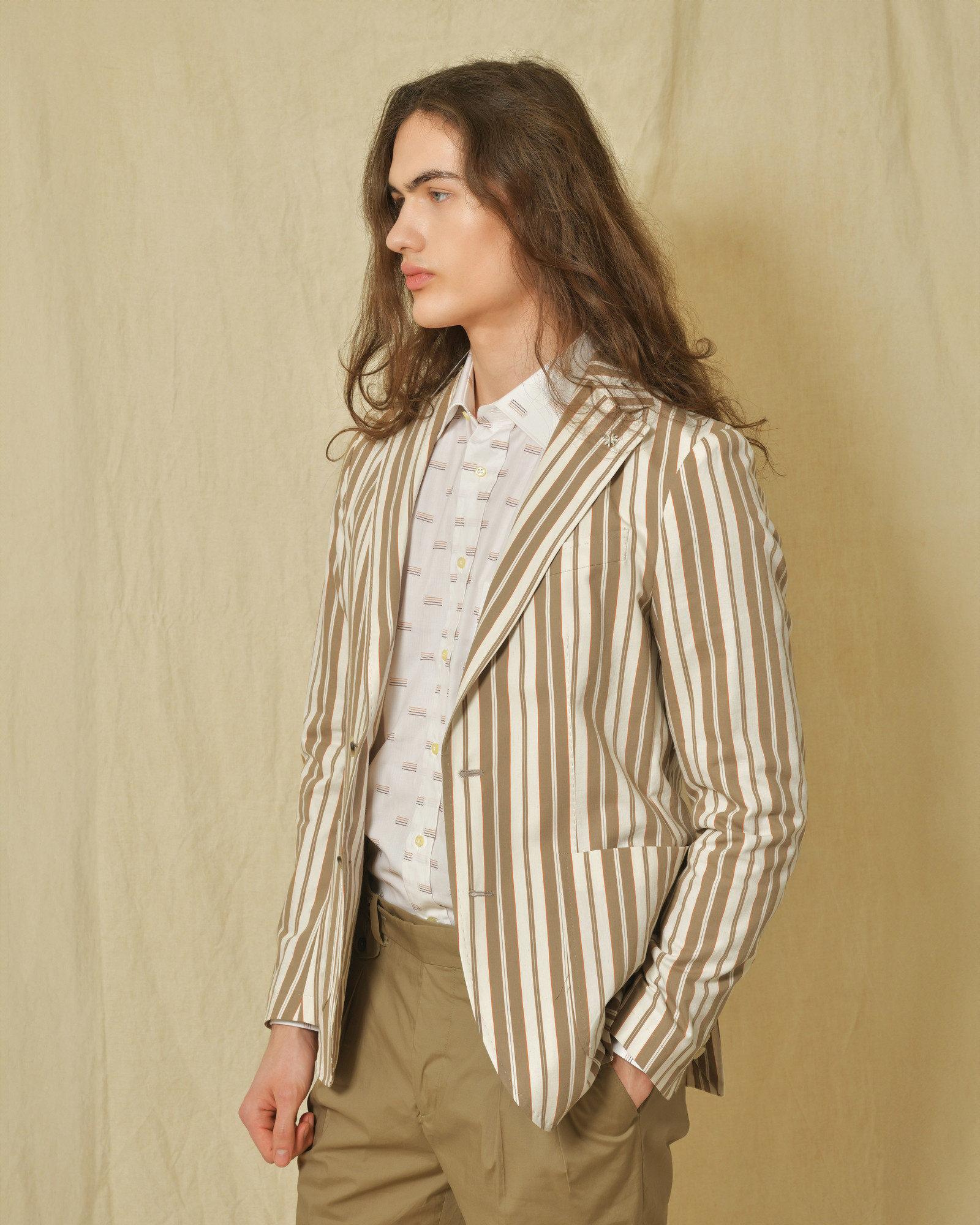 Blazer en coton à rayures Manuel Ritz