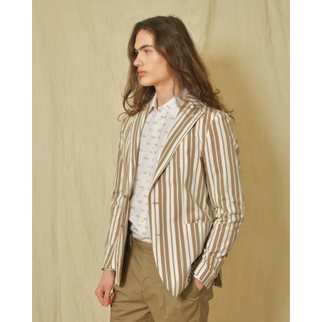Blazer en coton à rayures Manuel Ritz