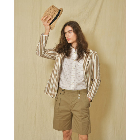 Chapeau en raphia à rubans Caterina Bertini