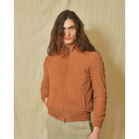 Veste terracotta en daim de chèvre AT.P.CO
