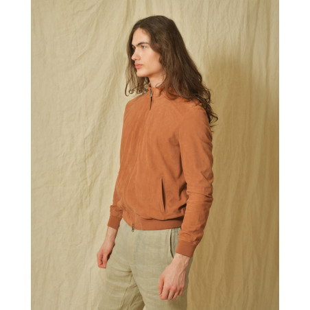 Veste terracotta en daim de chèvre AT.P.CO