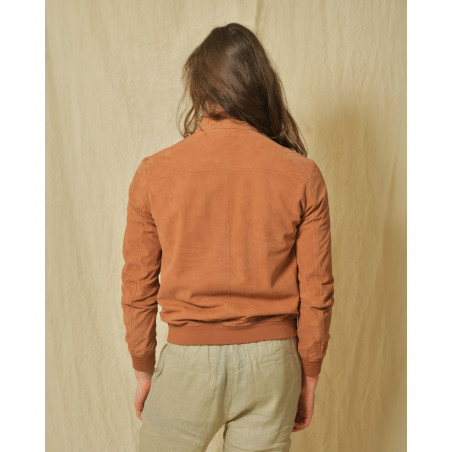 Veste terracotta en daim de chèvre AT.P.CO